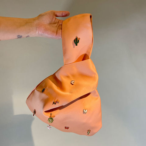Peach Garden Knot Bag